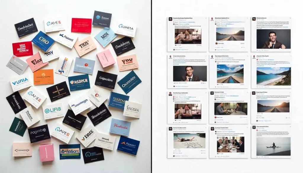 Visual comparison of an inconsistent brand identity versus a cohesive graphic design brand system.