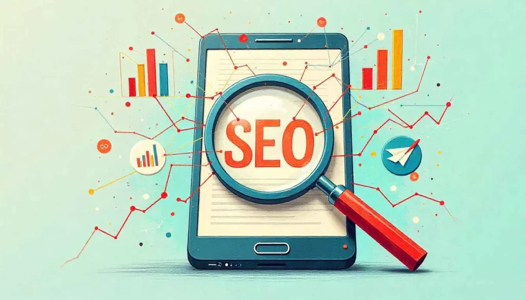 SEO optimization concept for a freelance website.