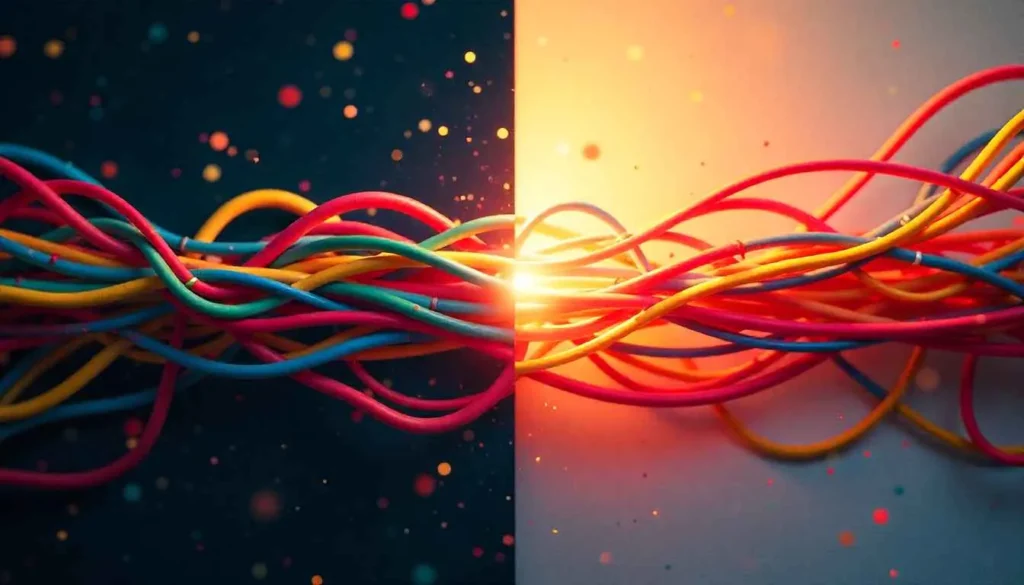 Visual metaphor for code cleanup and organization with Xcode developer tools.