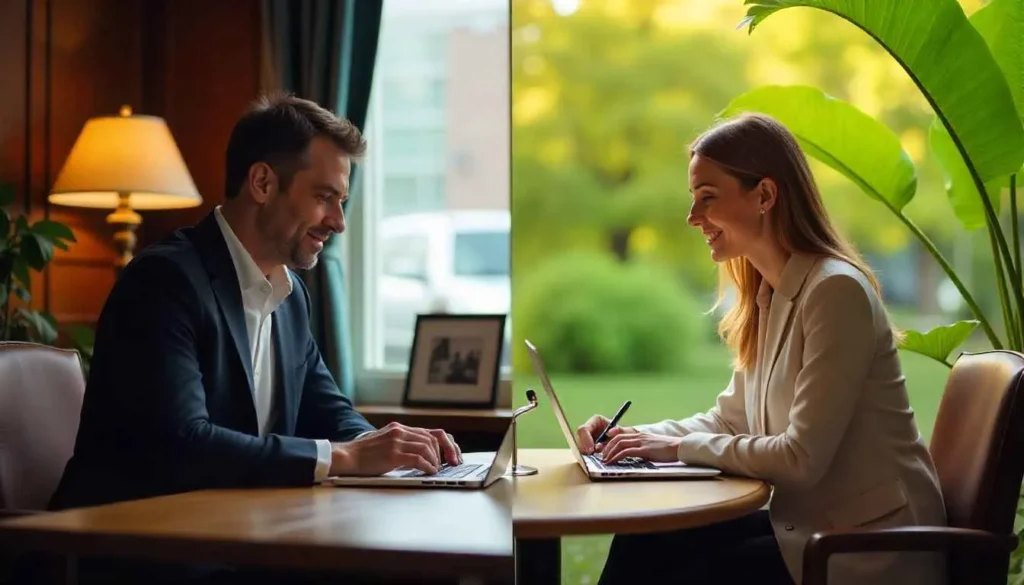 Contrast between traditional law practice and freelance legal work.